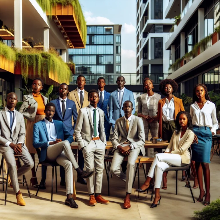Portraits of young economy leaders in Uganda