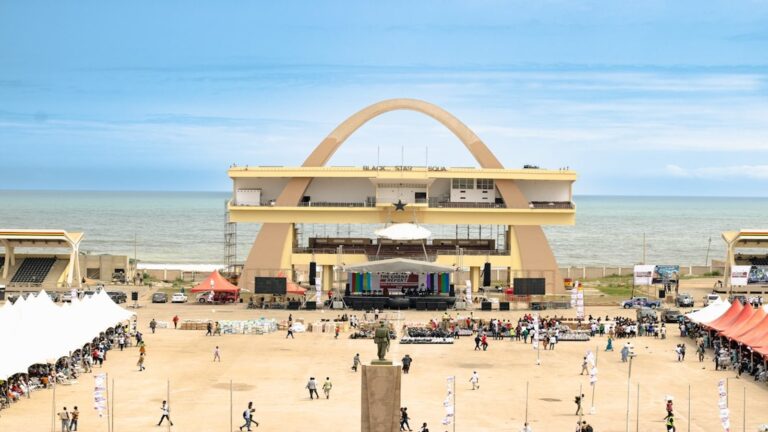 Vue du quartier d'affaires d'Accra, capitale du Ghana