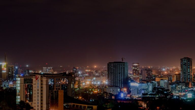 Skyline de Nairobi, capitale économique du Kenya