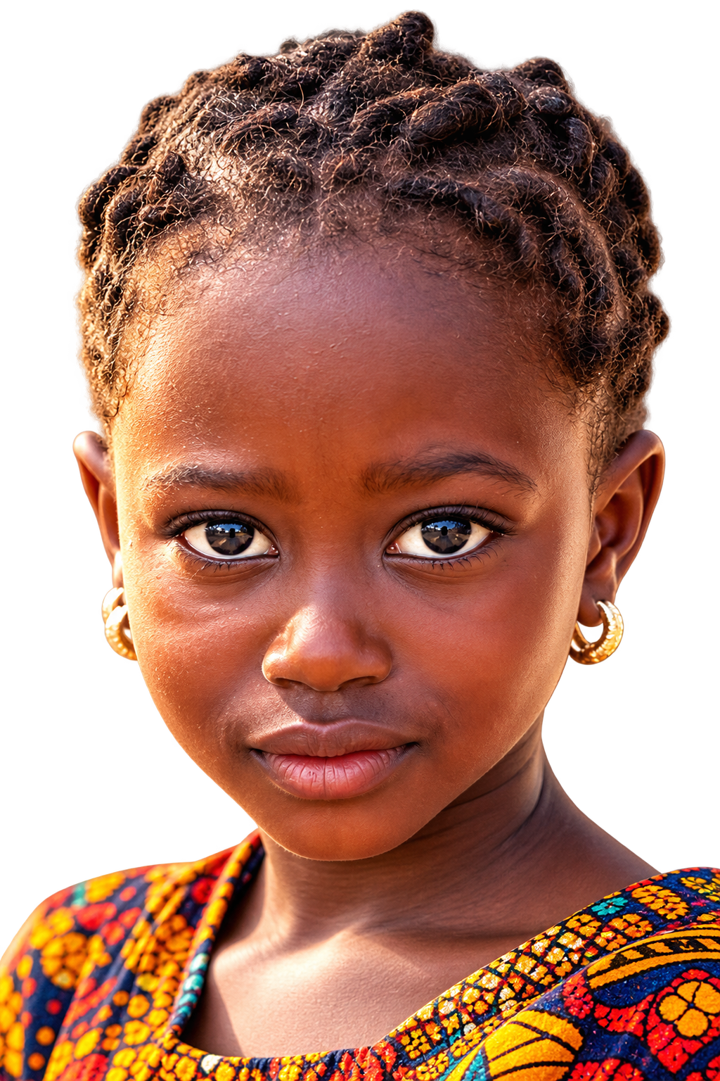 Jeune fille en tenue traditionnelle africaine